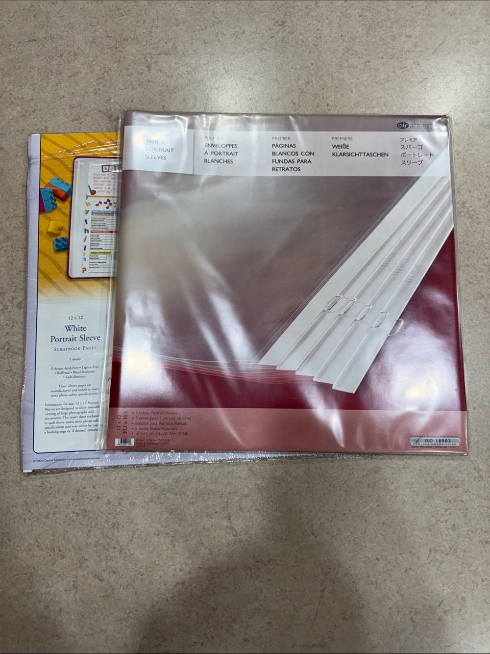 Creative Memories White Portrait Sleeves Scrapbook Pages